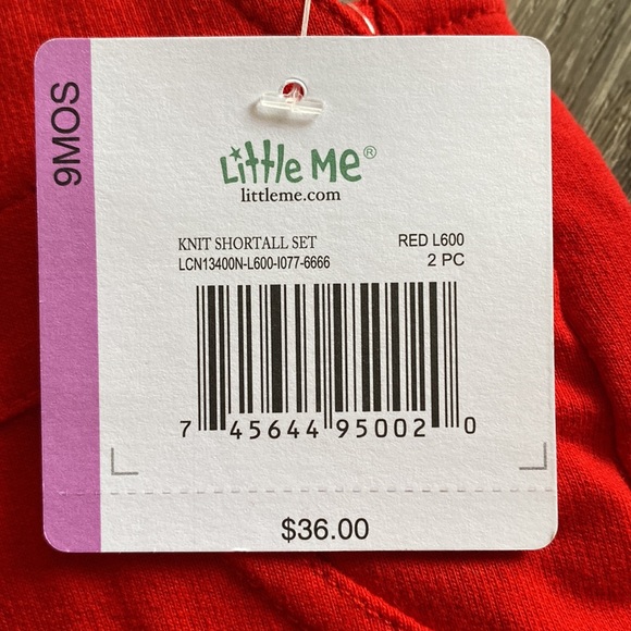 Little Me, 2 piece overall and tee set size 9 mos. NWT! - Picture 11 of 16